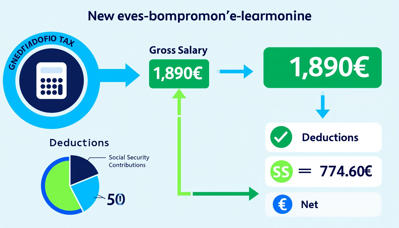 ​Comment convertir un salaire brut mensuel de 1 890 € en net ?​